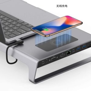 ایستگاه داک ONTEN چند منظوره Type-C وایرلس شارژ ONTEN Type-C Multi-Function Dock Station Wireless Fast Charger