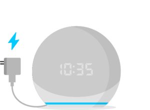 اسپیکر هوشمند با ساعت و الکسا Smart speaker with clock and Alexa echo dot