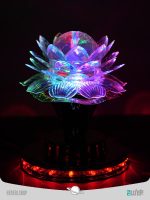 رقص نور طرح گل با رنگ های کامل led full color rotating lamp