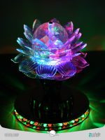 رقص نور طرح گل با رنگ های کامل led full color rotating lamp