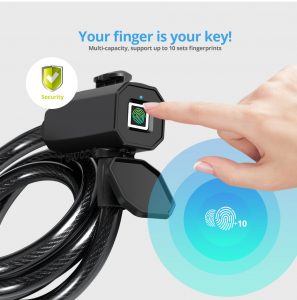 قفل اثرانگشتی دوچرخه و موتور ضدآب Waterproof bicycle fingerprint lock