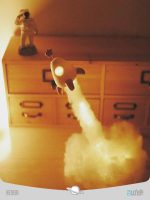 کیت دست ساز چراغ خواب طرح راکت موشک سیاره هنری Blast-Off Rocket Nightlight DIY Kit