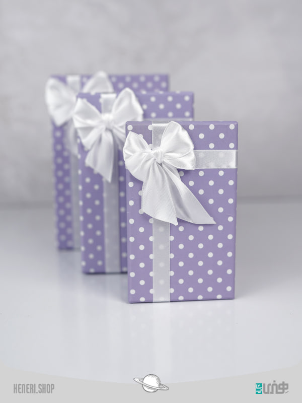 جعبه کادویی مستطیلی یاسی (3 سایز)Lilac rectangular gift box