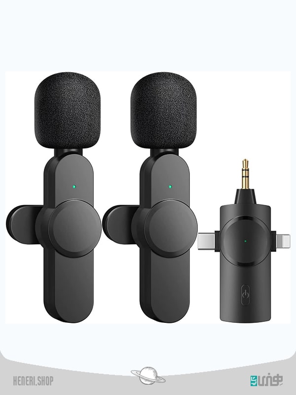 2 میکروفون با1 گیرنده ی لایتنینگ 2 microphones with 1 lightning receiver