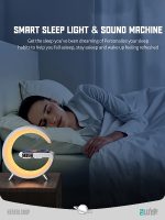 اسپیکر و ساعت زنگدار RGB دار و وایرلس شارژ Speaker and alarm clock with RGB and wireless charging