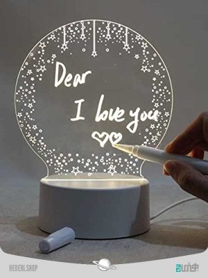 تابلو و چراغ رو میزی نئونی Neon sign and table lamp