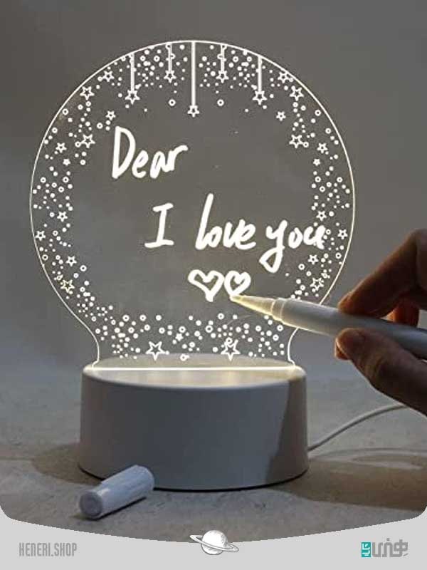 تابلو و چراغ رو میزی نئونی Neon sign and table lamp