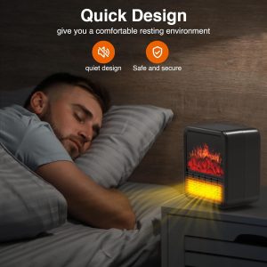 بخاری برقی قابل حمل با شعله 3 بعدی Portable electric heater with 3D flame