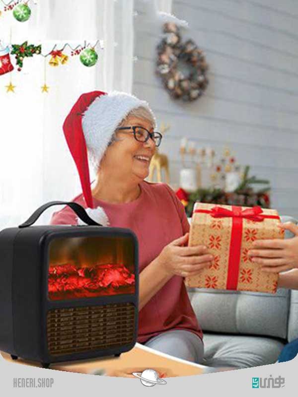 بخاری برقی قابل حمل با شعله 3 بعدی Portable electric heater with 3D flame