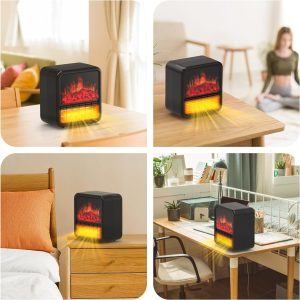 بخاری برقی قابل حمل با شعله 3 بعدی Portable electric heater with 3D flame